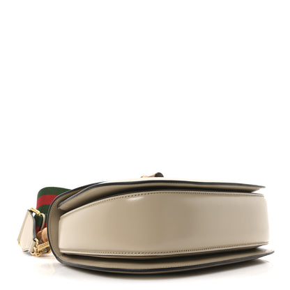 Gucci Boarded Dyana Lux Calfskin Web Medium Bamboo 1947 Top Handle Bag Oatmeal 4 of 9