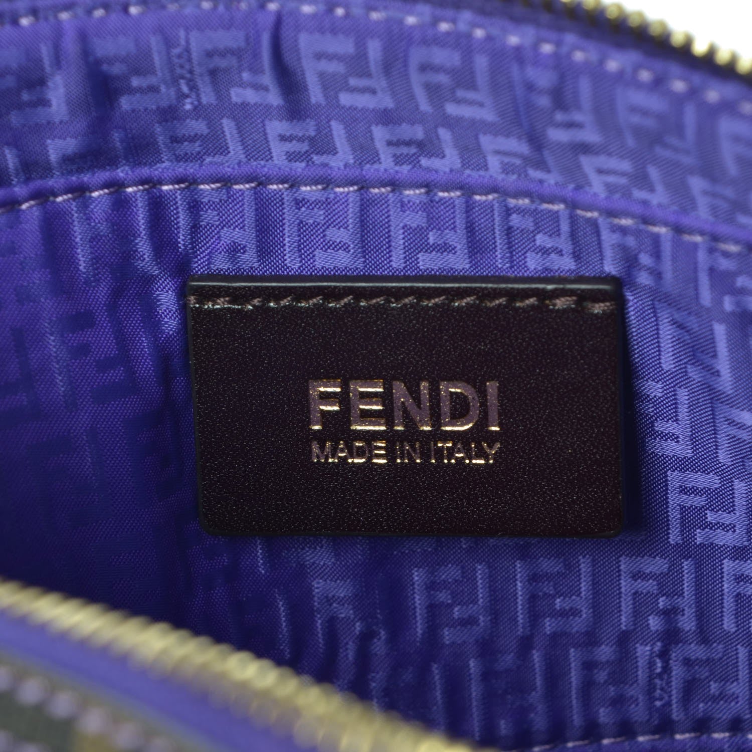 Fendi Zucca Spalmati Pochette Tobacco Viola 6 of 8