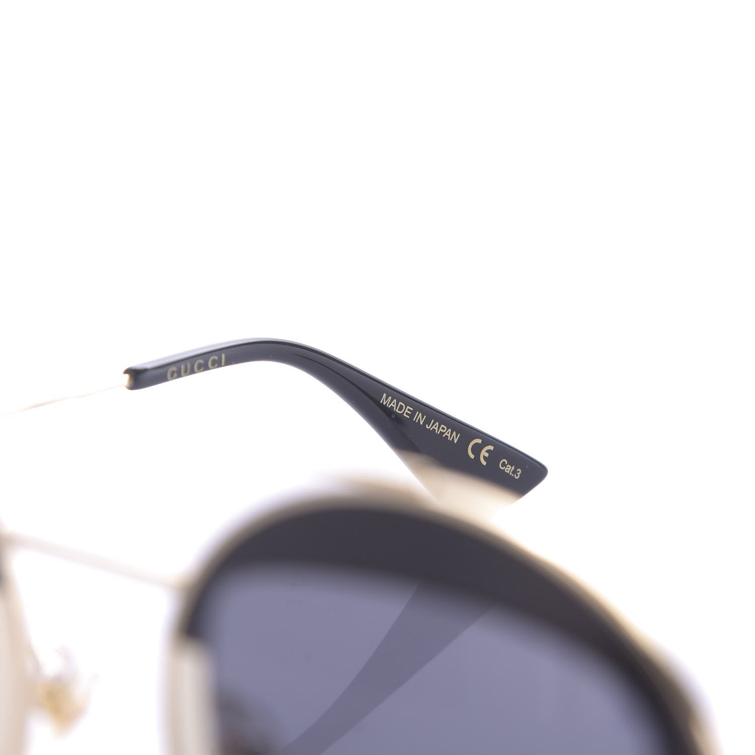 Gucci Round Frame Sylvie Web Sunglasses GG0105S Black 6 of 9