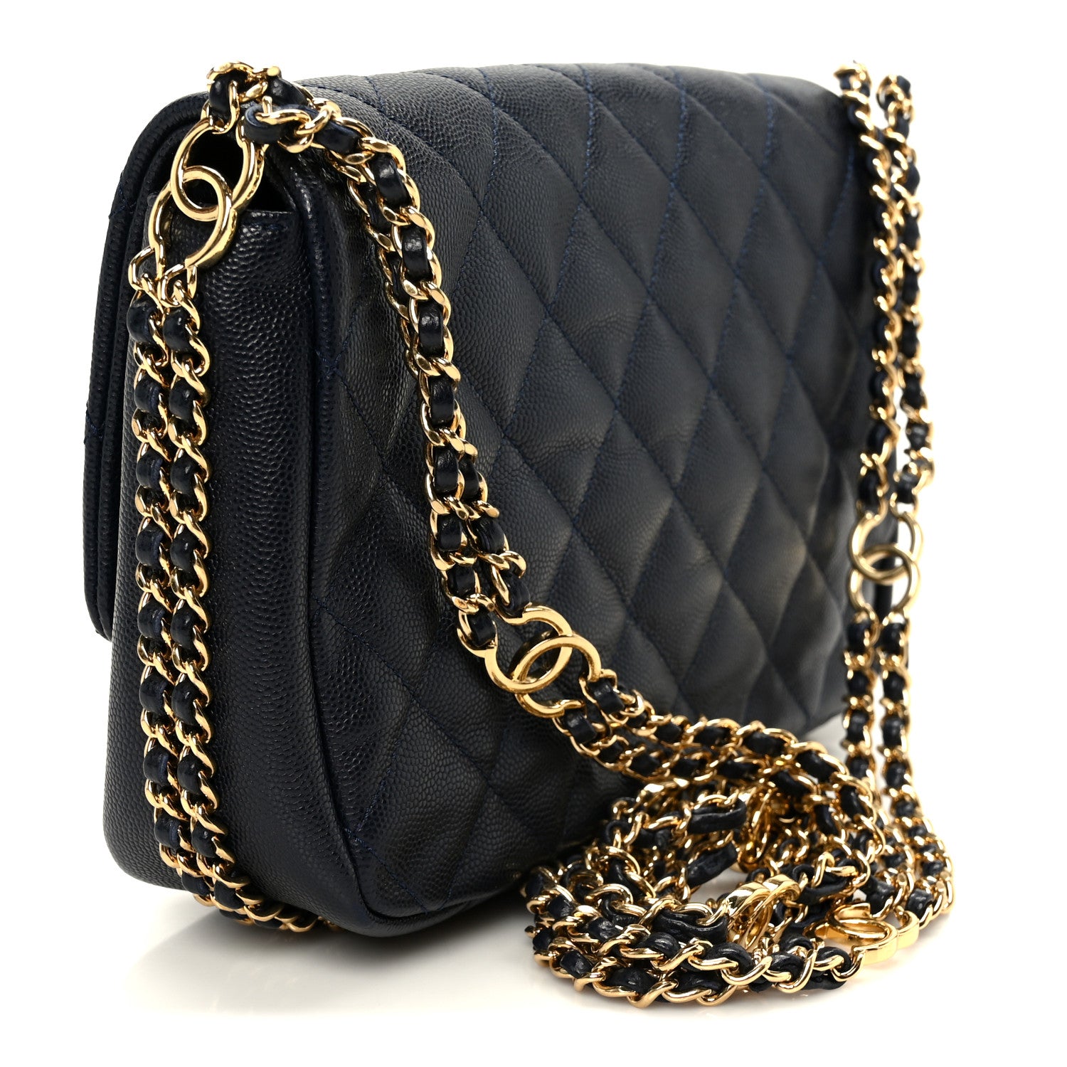 Chanel Caviar Quilted Small CC You Flap Navy 3 of 12