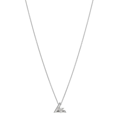Louis Vuitton 18K White Gold Diamond Small LV Volt One Pendant Necklace 1 of 5