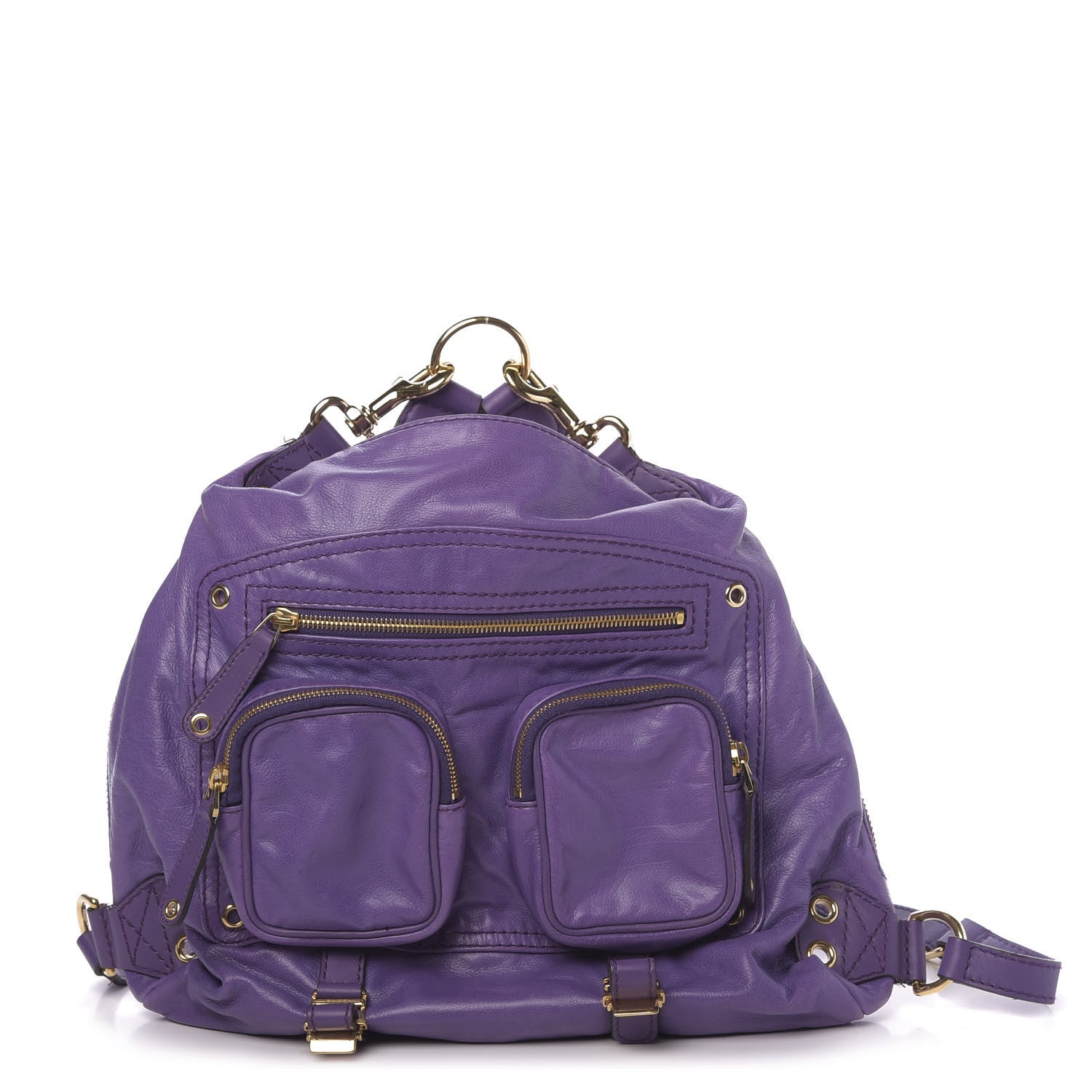 Gucci Calfskin Medium Darwin Convertible Backpack Purple 1 of 10