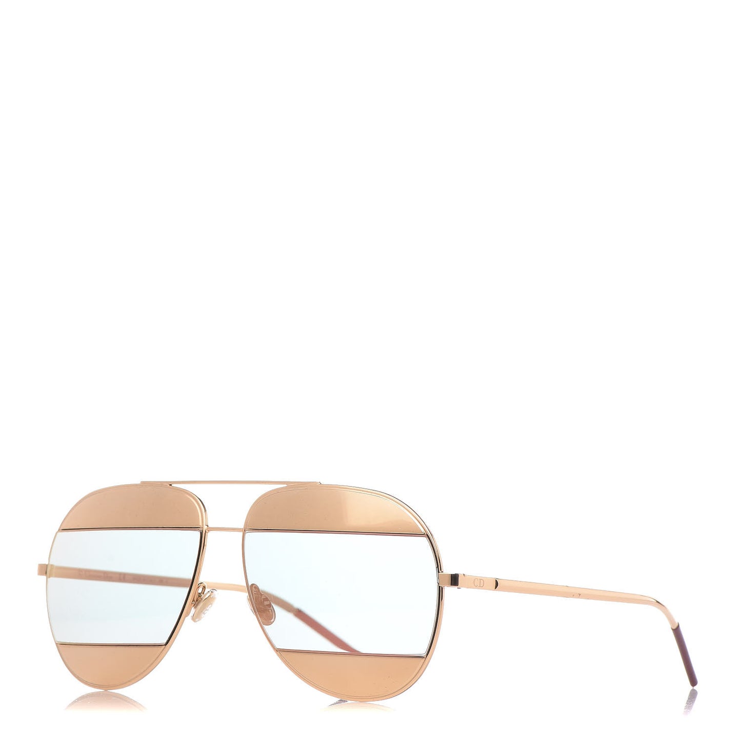 Split 1 Aviator Sunglasses Rose Gold