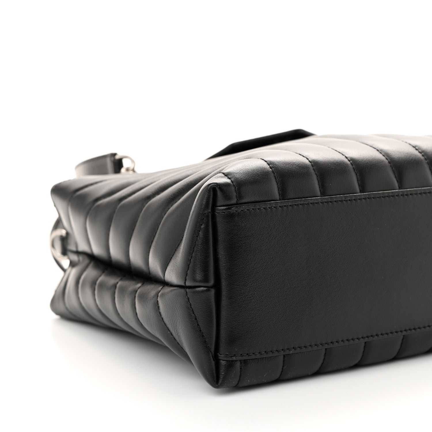 Saint Laurent Calfskin Y Quilted Monogram Small Loulou Shopper Black 10 of 11