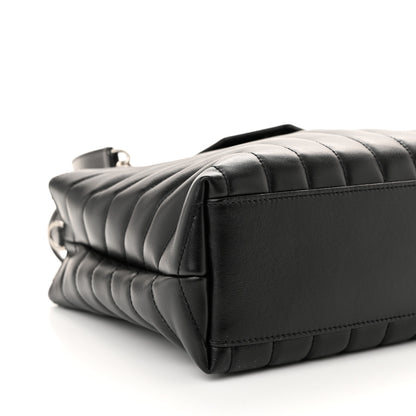 Saint Laurent Calfskin Y Quilted Monogram Small Loulou Shopper Black 10 of 11