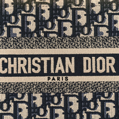 Christian Dior Oblique Small Book Tote Blue Multicolor 8 of 10
