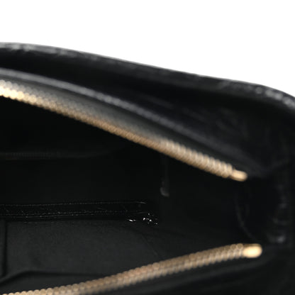 Chanel Calfskin Crocodile Embossed Small Gabrielle Cocodile Hobo Black 5 of 10