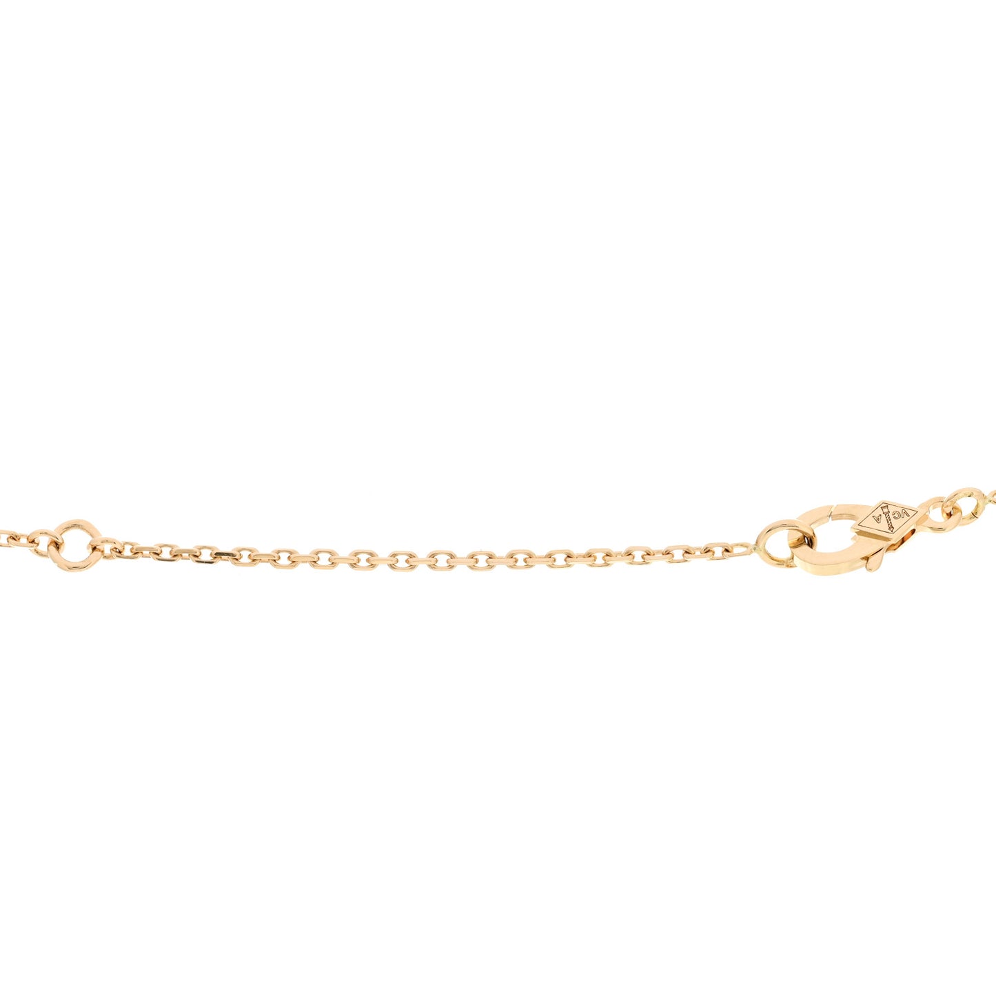 18K Yellow Gold Mother of Pearl Vintage Alhambra Pendant Necklace