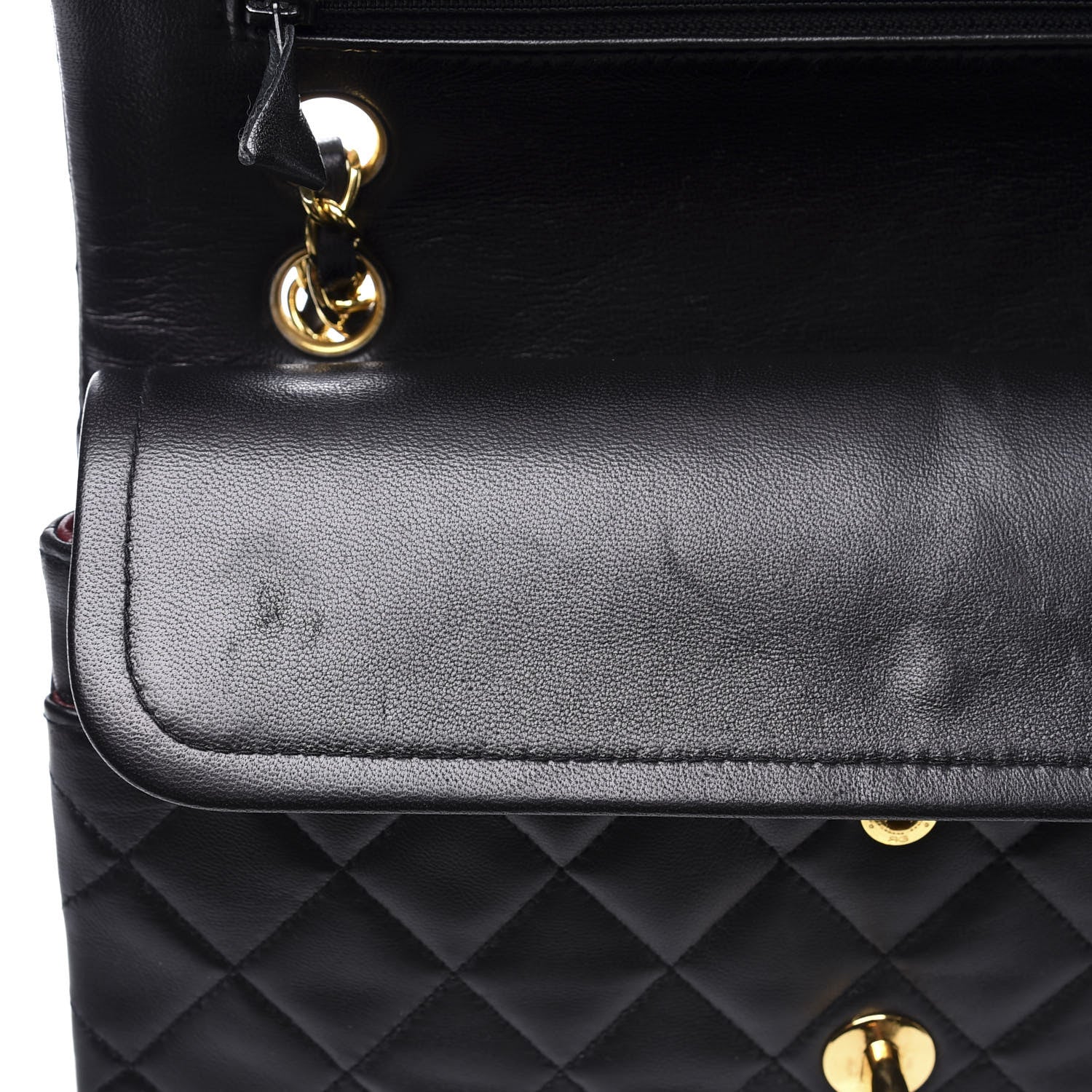 Chanel Lambskin Quilted Medium Double Flap Black 8 of 11