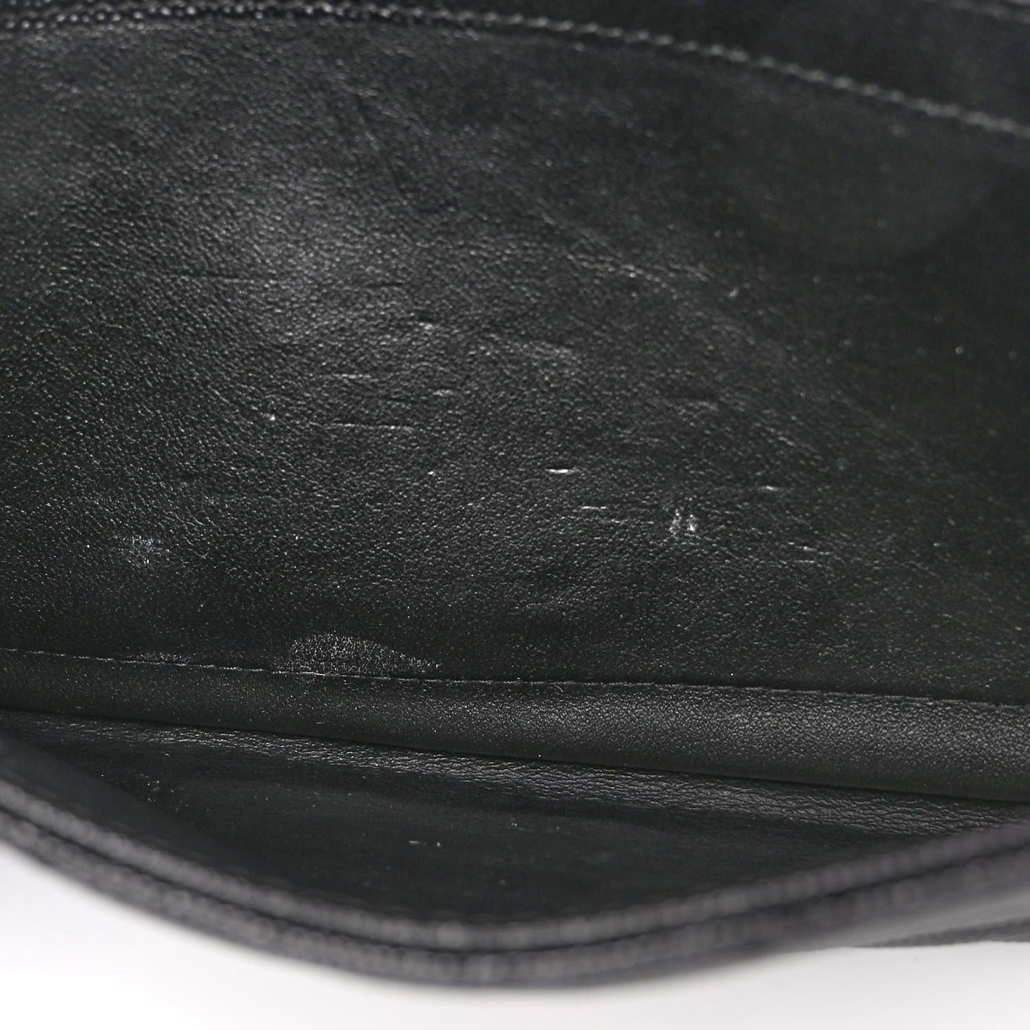 Grain De Poudre Matelasse Chevron Monogram Chain Wallet Black