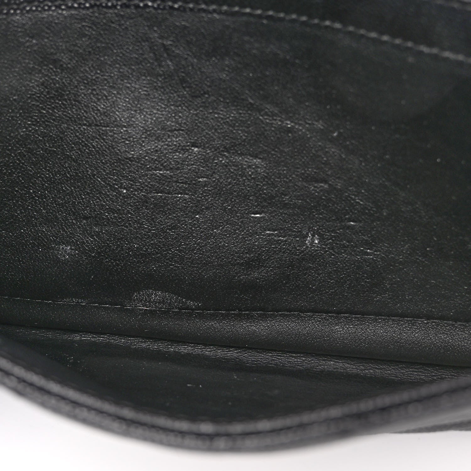 Saint Laurent Grain De Poudre Matelasse Chevron Monogram Chain Wallet Black 11 of 11