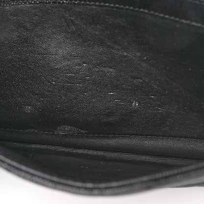 Saint Laurent Grain De Poudre Matelasse Chevron Monogram Chain Wallet Black 11 of 11