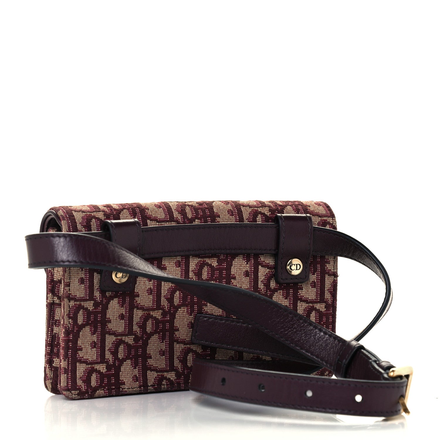 Christian Dior Oblique Saddle Belt Bag Bordeaux 3 of 11