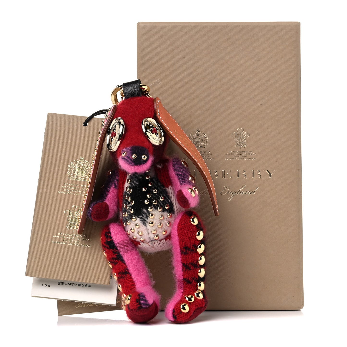 Cotton Graffiti Print Vera The Hare Bag Charm Pink Multi