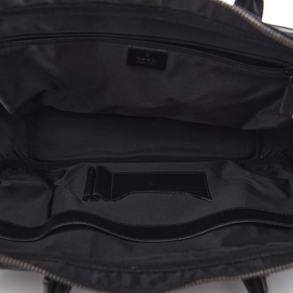 Gucci Denim Monogram Briefcase Black 5 of 9