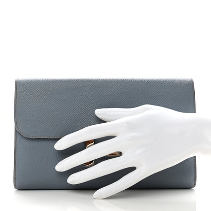 Hermes Epsom Constance Long Wallet Bleu Lin 2 of 8