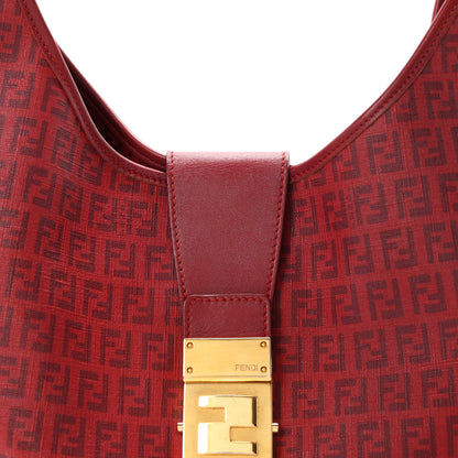 Fendi Zucchino Spalmati Vitello Hobo Bordeaux Rubino 8 of 11