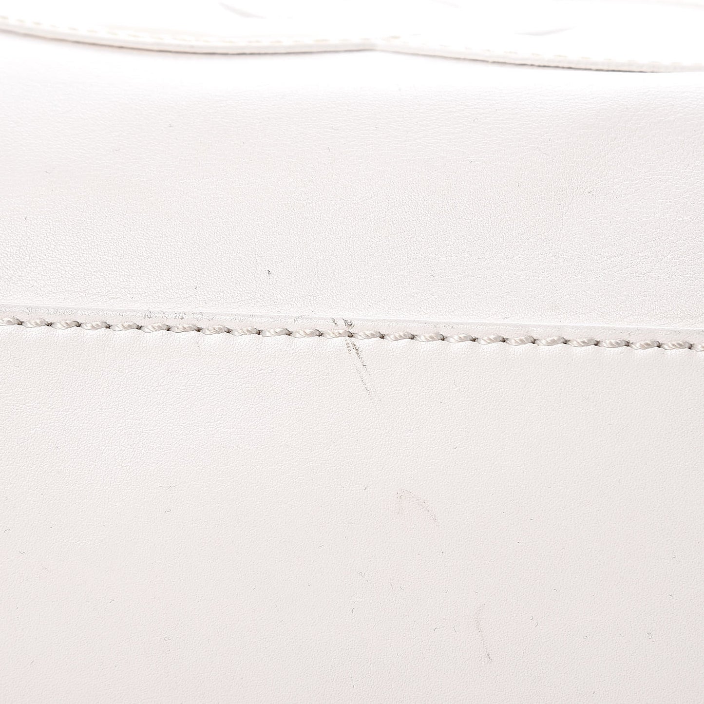 Calfskin Modern Chain Rhodoid East West Tote White