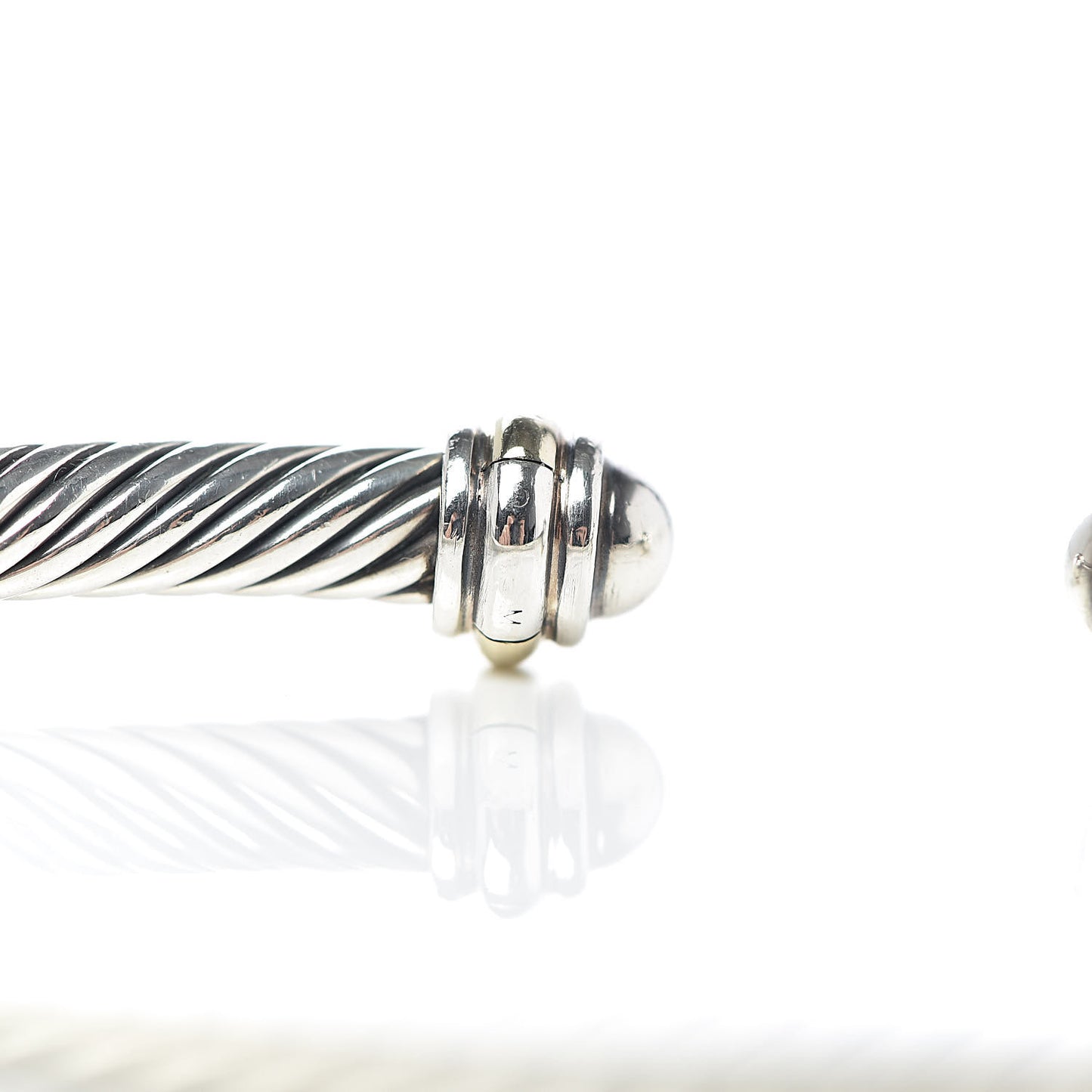 Sterling Silver 18K Yellow Gold 4mm Cable Classics Bracelet