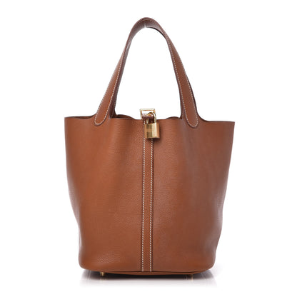 Hermes Barenia Faubourg Picotin Lock 22 MM Fauve 1 of 10