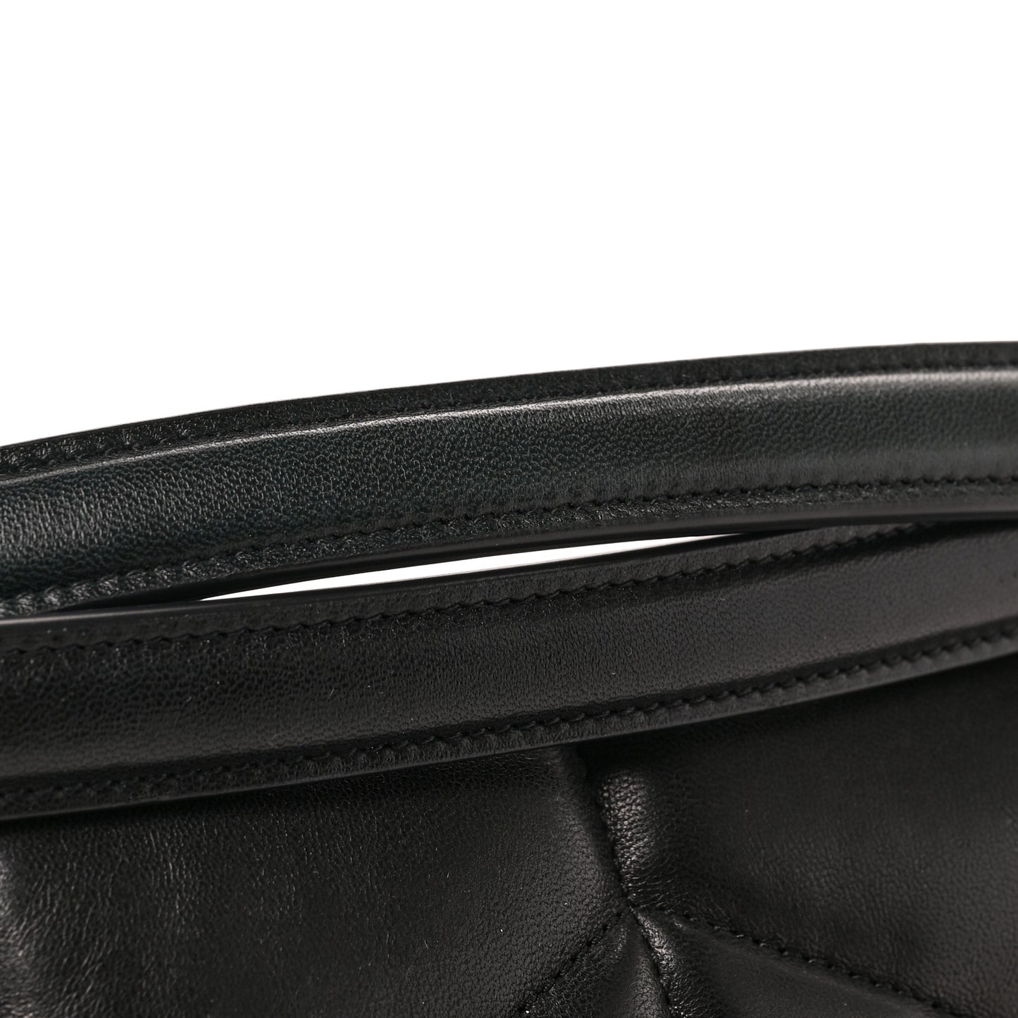 Lambskin Quilted Small Loulou Puffer Monogram Chain Satchel Black