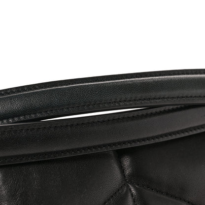 Saint Laurent Lambskin Quilted Small Loulou Puffer Monogram Chain Satchel Black 10 of 10