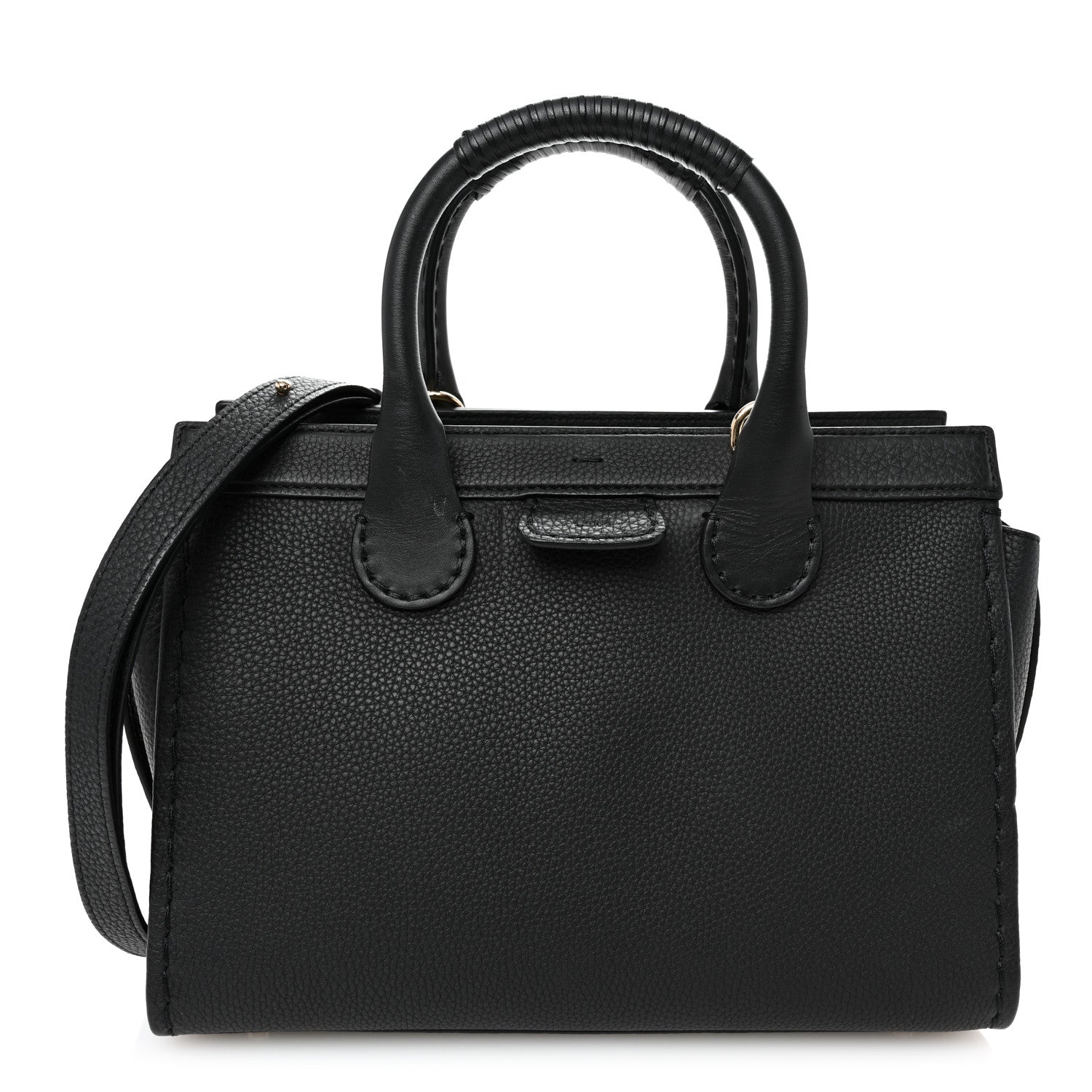 Chloe Grained Calfskin Small Edith Top Handle Bag Black 1 of 11