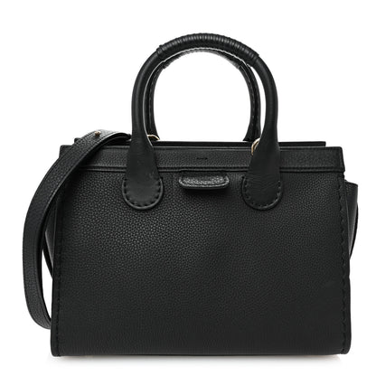 Chloe Grained Calfskin Small Edith Top Handle Bag Black 1 of 11