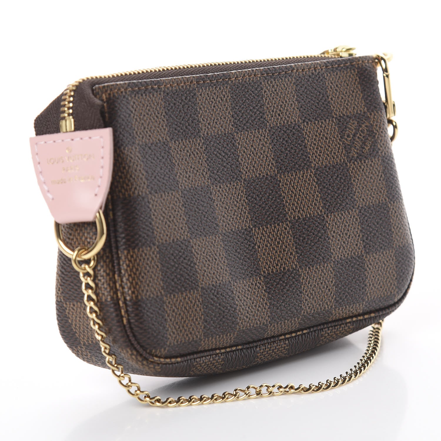 Louis Vuitton Damier Ebene 2020 Christmas Animation Big Wheel Mini Pochette Accessories Rose Ballerine 2 of 5