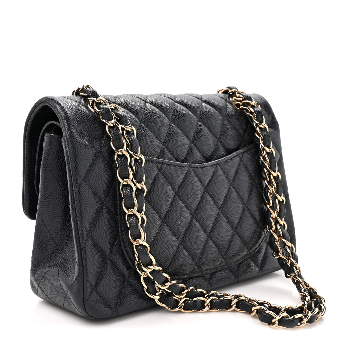 Chanel Caviar Quilted Small Double Flap Navy 3 of 10