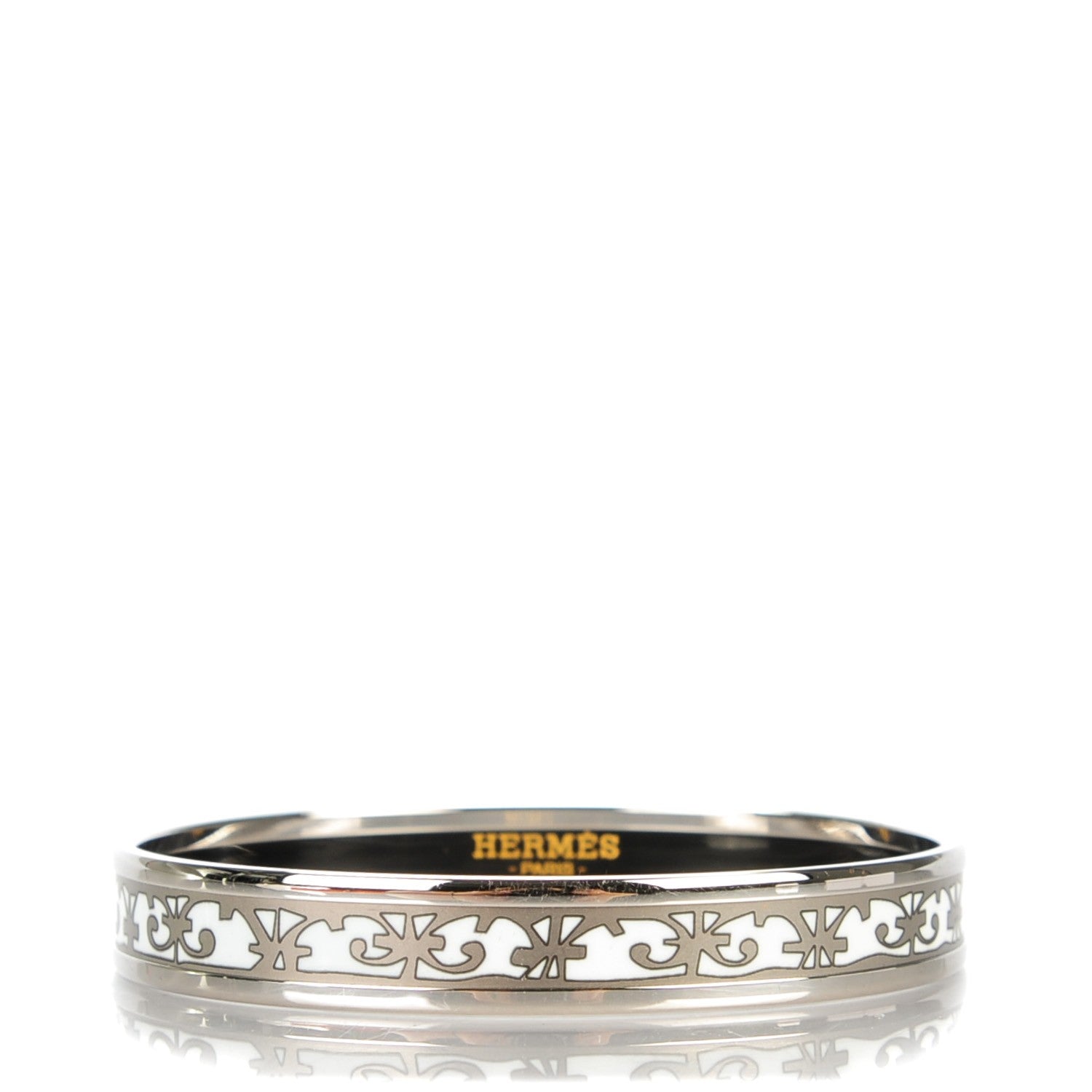 Hermes Enamel Printed Narrow Balcons Du Guadalquivir Bracelet 62 1 of 5