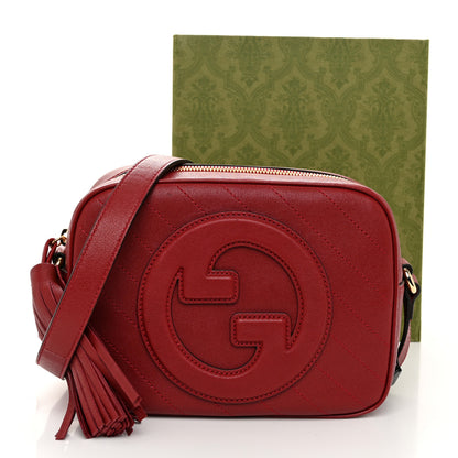 Gucci Sakai Be Green Calfskin Diagonal Stitched Small Blondie Shoulder Bag Rosso 11 of 11