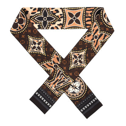 Louis Vuitton Silk Monogram LV World Bandeau Brown 1 of 4