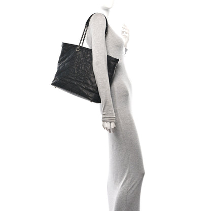 Chanel Grained Calfskin Quilted Large Daily Shopping Tote Black Black 2 of 11