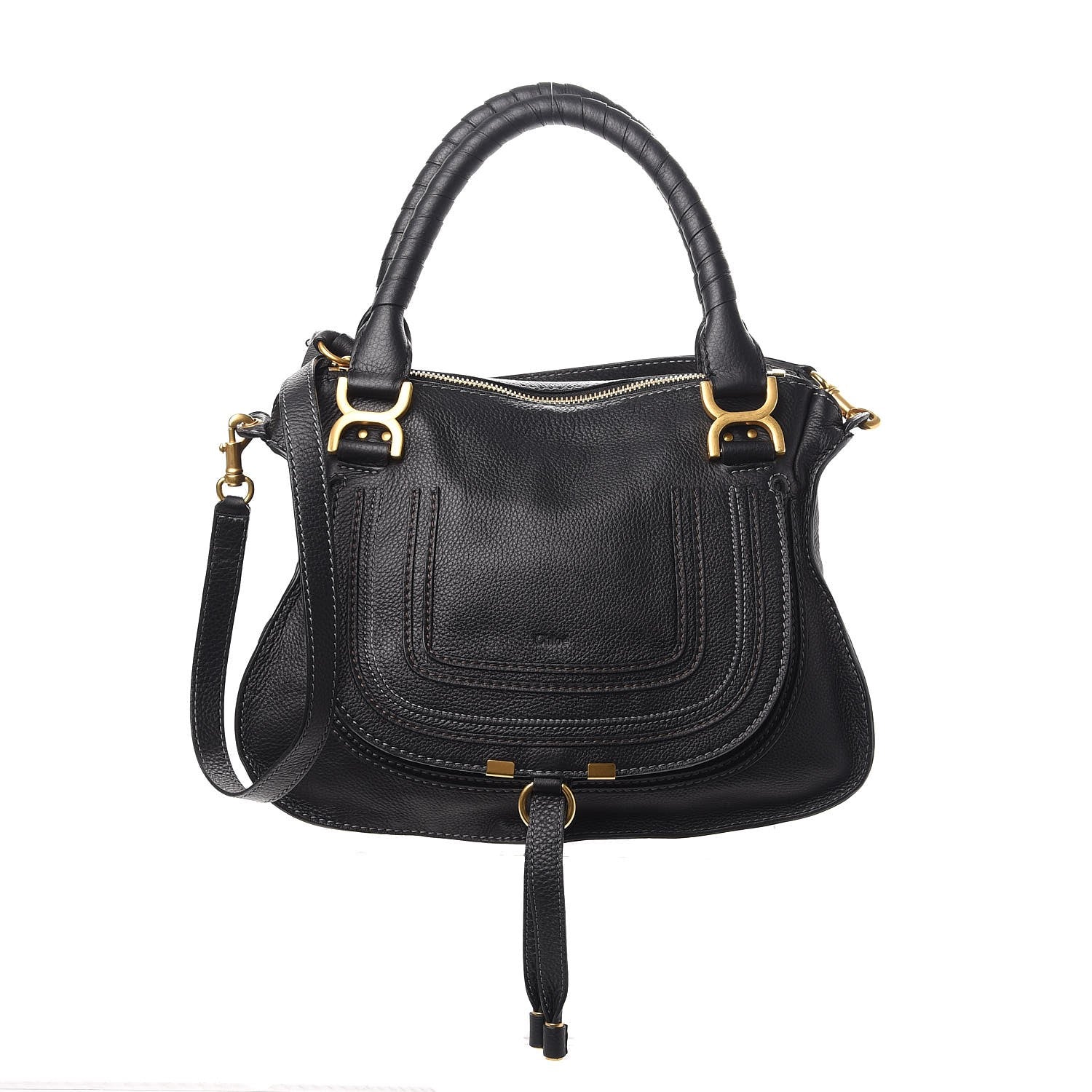 Chloe Calfskin Medium Marcie Satchel Black 1 of 9