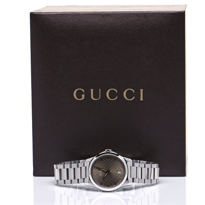 Gucci Stainless Steel 27mm G-Timeless Quartz Watch Brown 6 of 6