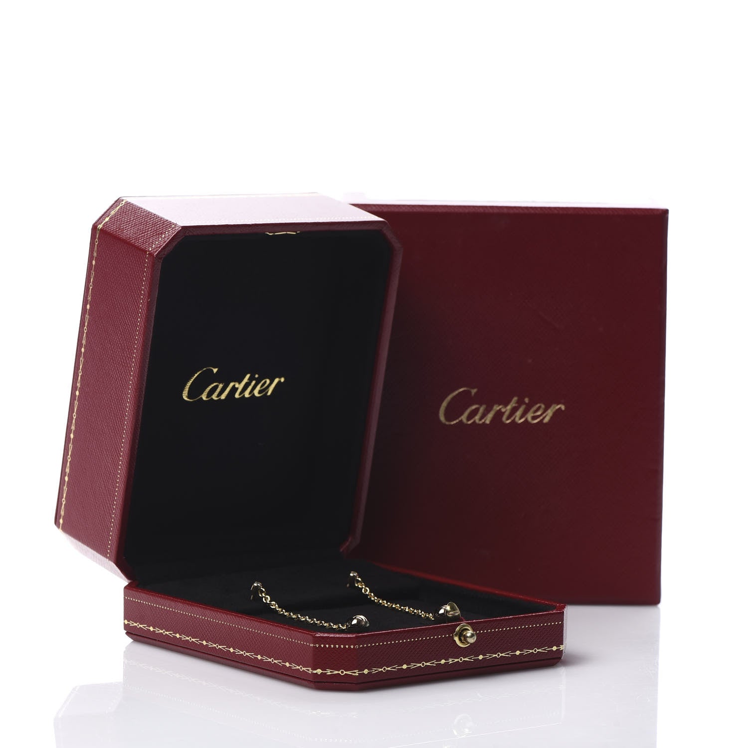 Cartier 18K Pink Yellow White Gold Baby Trinity Drop Earrings 5 of 5