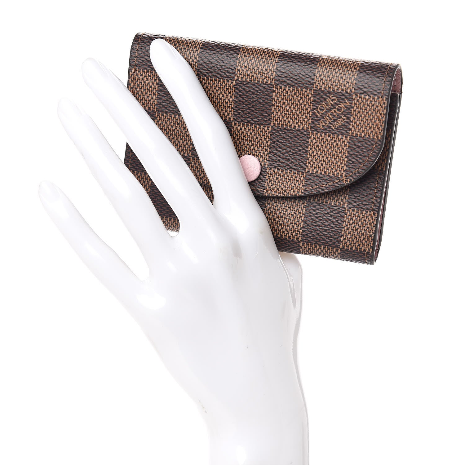 Louis Vuitton Damier Ebene Rosalie Coin Purse Rose Ballerine 2 of 7