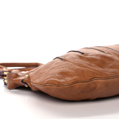 Valentino Garavani Calfskin Pleated Hobo Brown 8 of 15