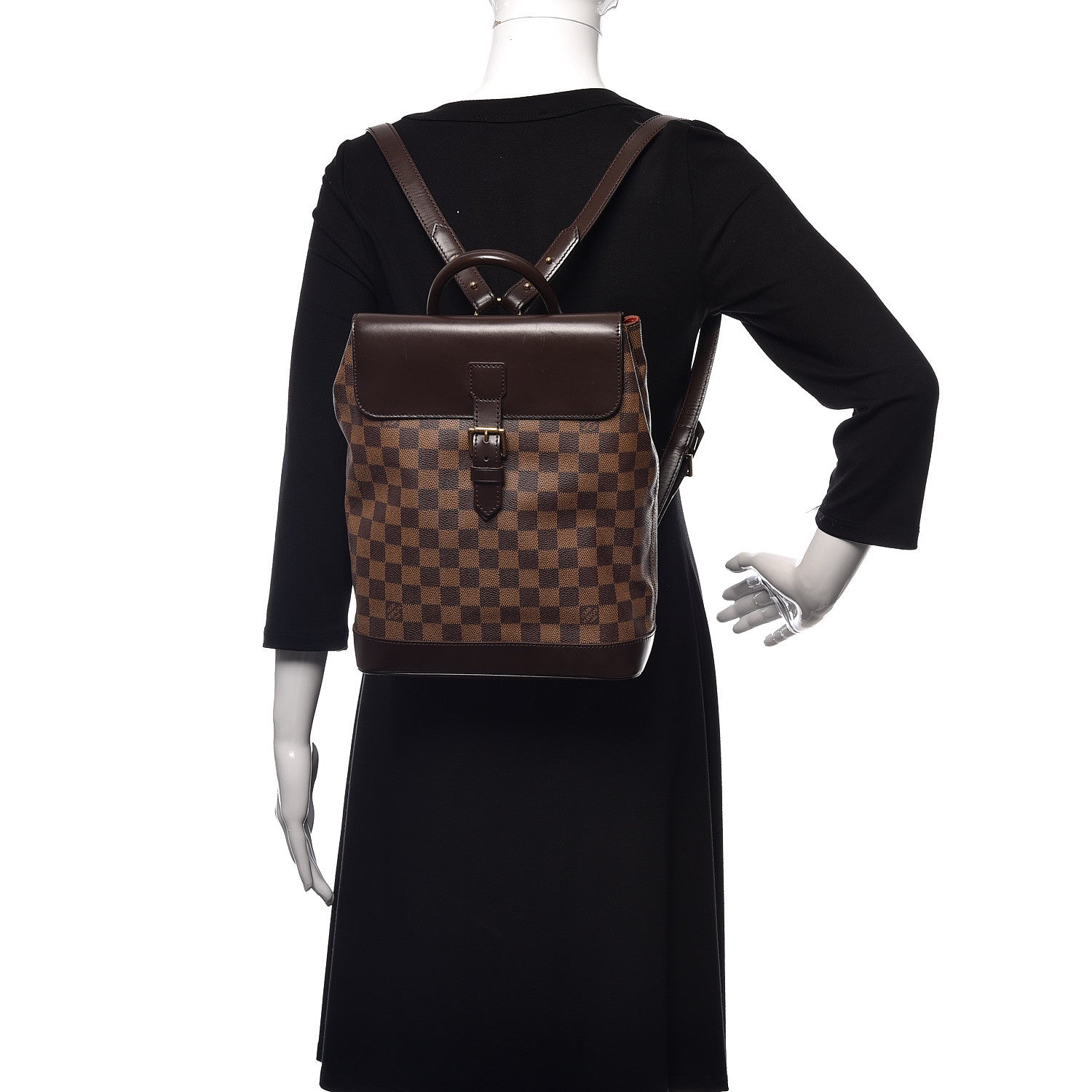 Louis Vuitton Damier Ebene Soho Backpack 2 of 11
