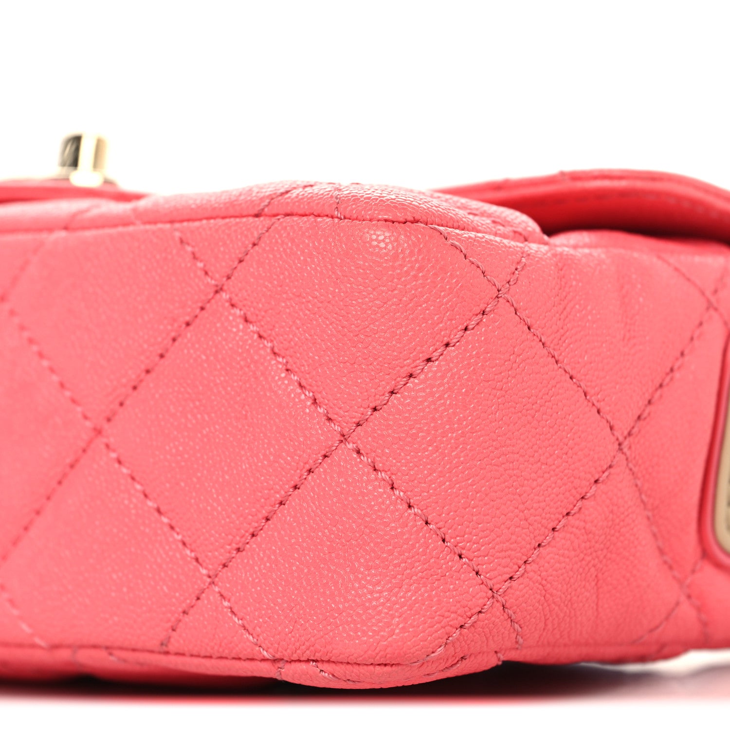 Chanel Iridescent Caviar Quilted Mini Flap With Thick Strap Pink Beige 10 of 10