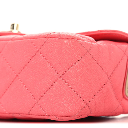 Chanel Iridescent Caviar Quilted Mini Flap With Thick Strap Pink Beige 10 of 10