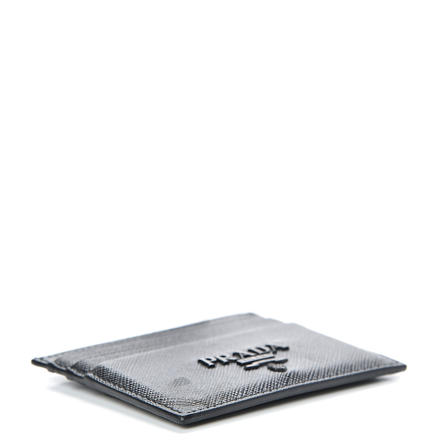 Saffiano Shine Monochrome Card Holder Black
