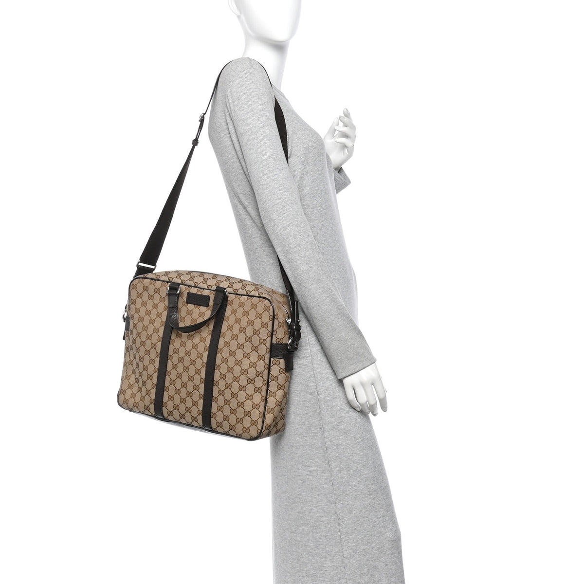 Gucci Monogram Briefcase Dark Brown 2 of 11
