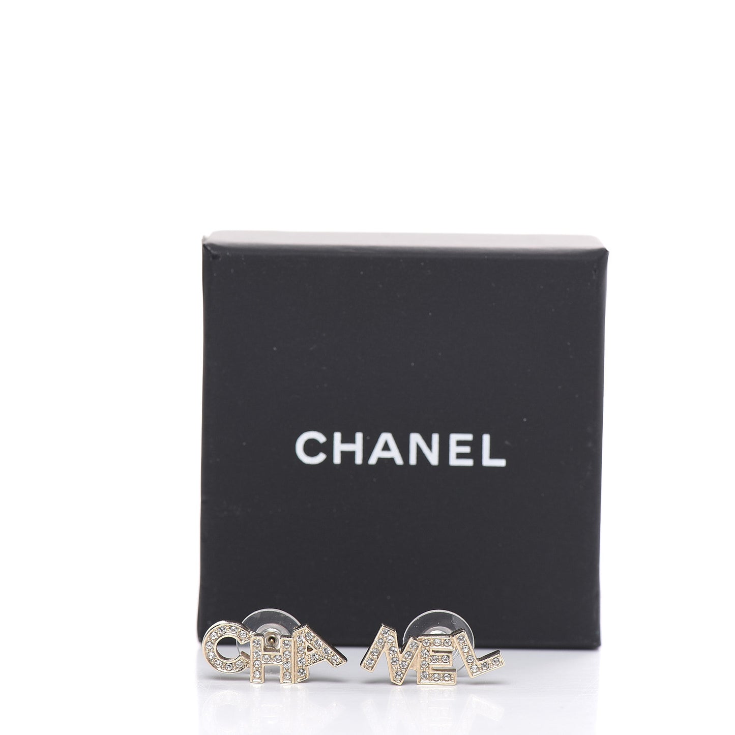 Crystal Pearl Signature Stud Earrings Gold