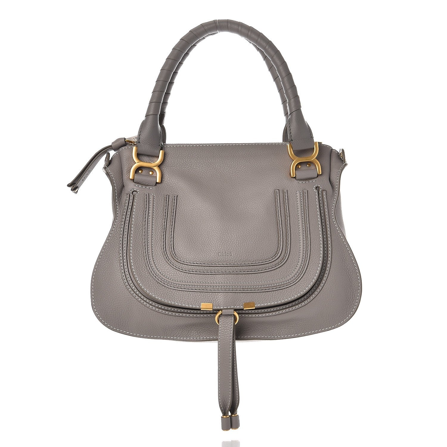 Chloe Calfskin Medium Marcie Satchel Cashmere Grey 1 of 7
