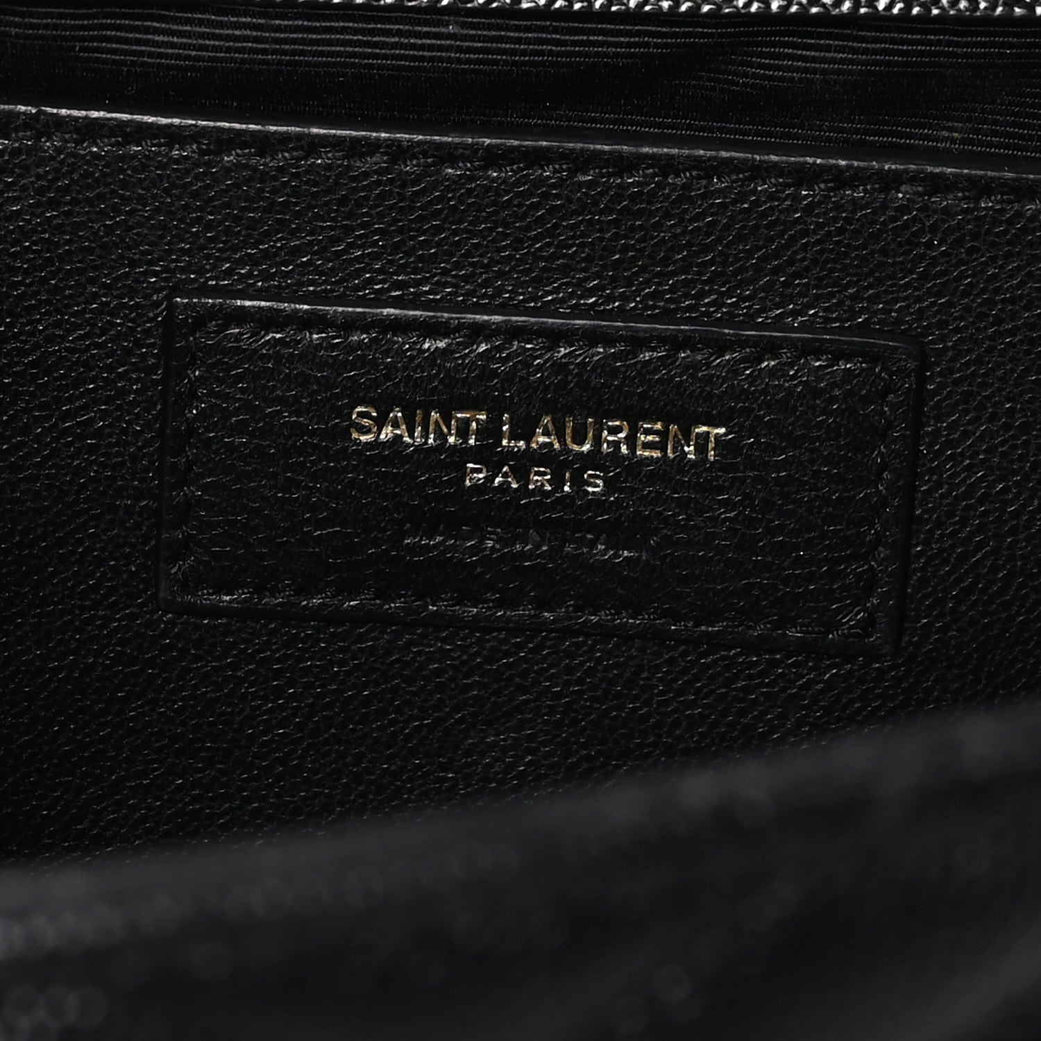 Saint Laurent Grain De Poudre Matelasse Chevron Medium Monogram Satchel Black 6 of 10