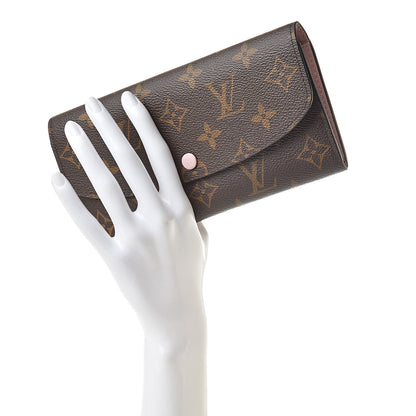 Louis Vuitton Monogram Emilie Wallet Rose Ballerine 2 of 8