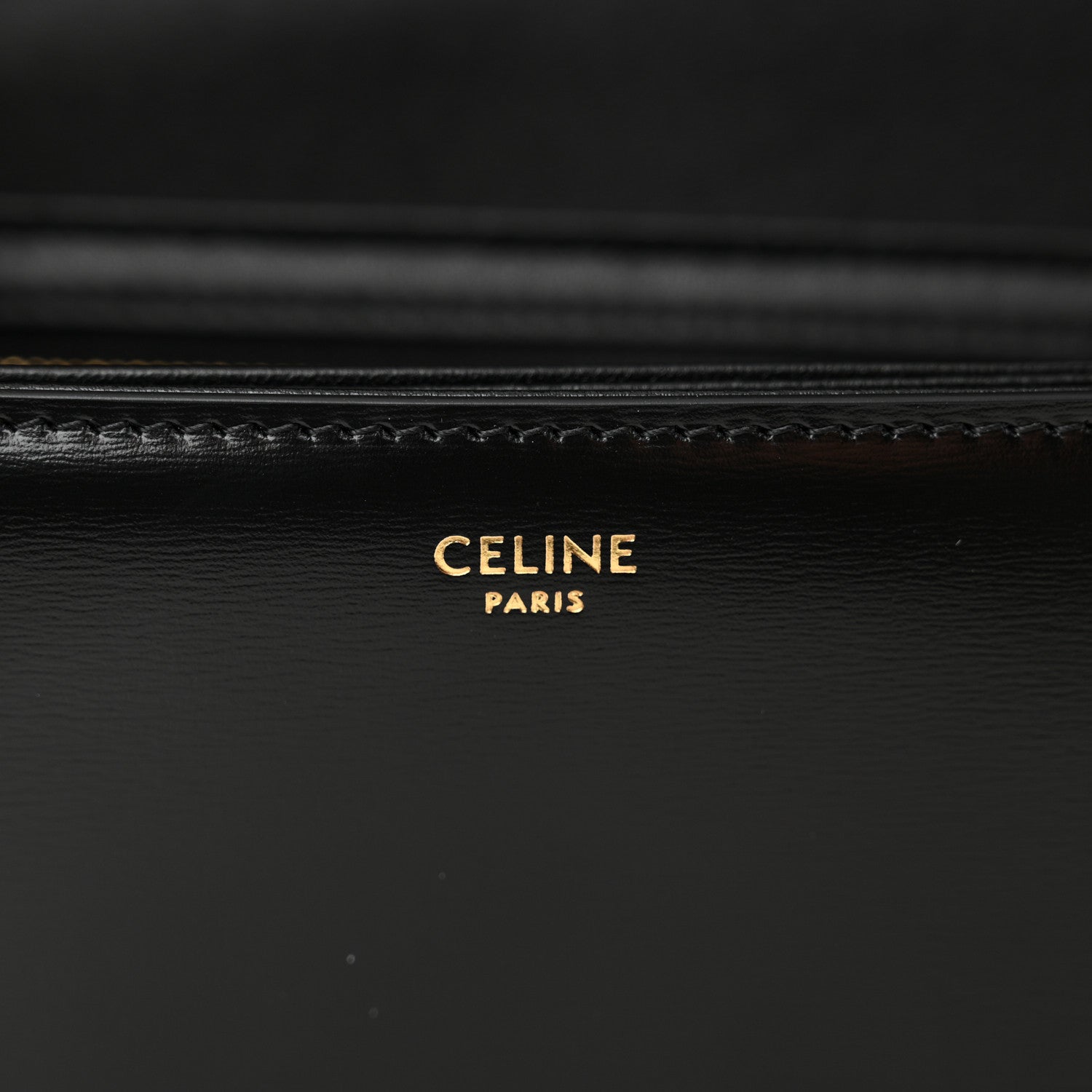 Celine Shiny Calfskin Teen Triomphe Black 6 of 10