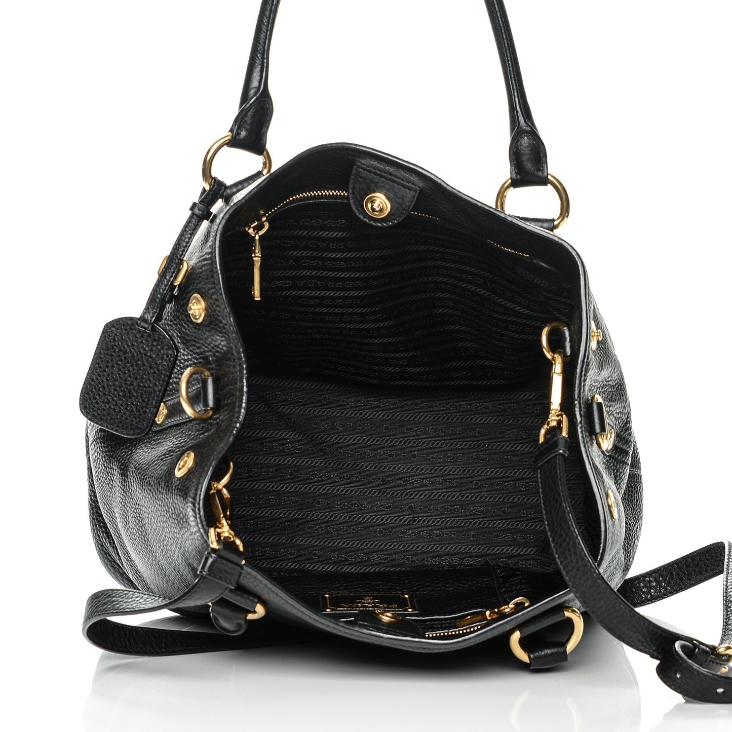 Vitello Daino Tote Nero Black